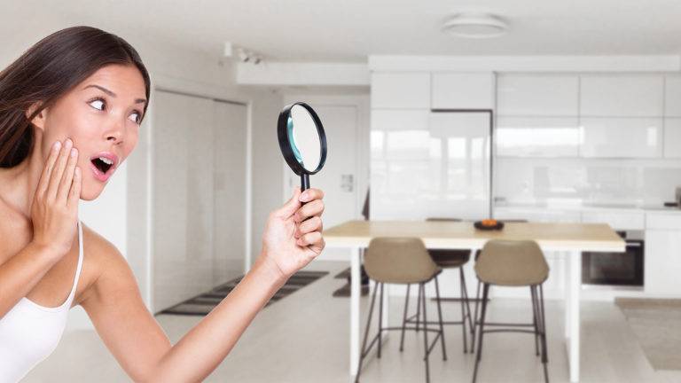 woman with magnifying glass